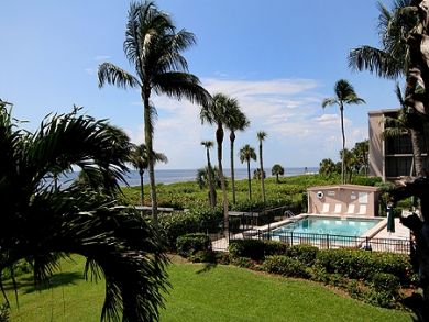 Beach front condo complex with pool